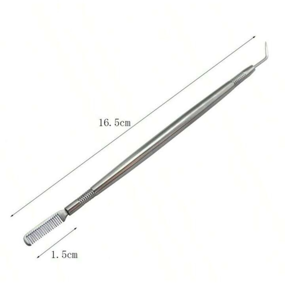 Silver Stainless Steel Eyelash Lash Lift Comb Pick